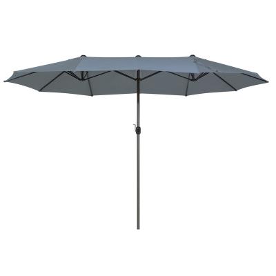 China Interesting Canopy Double Thickness Canopy Garden Parasol Patio Umbrella 2.7 x 4.6 m for sale