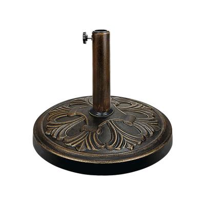 China Modern Outdoor Sturdy Classic Bracket Round Umbrella Stand Porch Patio Umbrella Stand 18 Inch Umbrella Base for sale