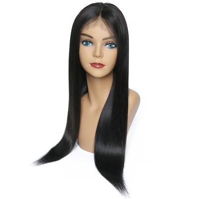 China Natural Straight Long HD Lace Front Human Hair Wig Pre Plucked Hairline Synthetic Wig For Women for sale