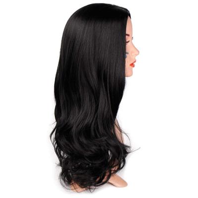 China High Temperature Fiber Factory Directly Wholesale Customized Black Long Wave Wig for sale