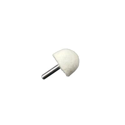 China Tapered Shape Polishing And Grinding Wool Felt Rotary Wheel Stone Polishing Grinding Tool With 3mm Or 6mm Shank for sale