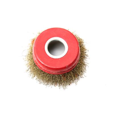 China Easy access in narrow holes and confined areas zinc plate wire wheel brush soft enough to clean or deburr with less scratching for sale