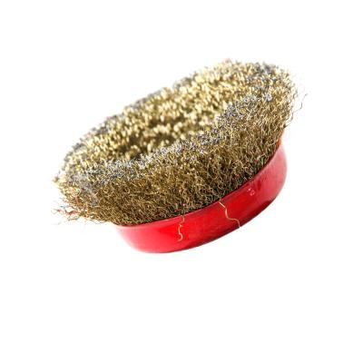 China Easy access into narrow holes and confined coarse crimped carbon steel wire cup brush of various sizes of areas for cleaning rust stripping and abrasive for sale