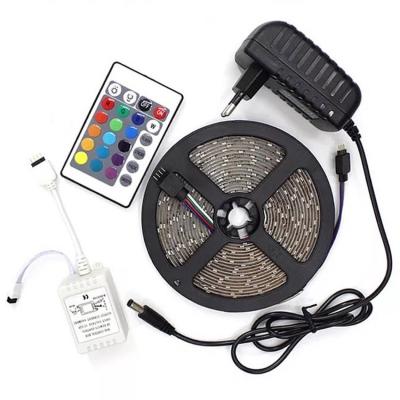 China Hotel RGB IR 24keys remote control for 2835 LED strip light with 12v power 2a adapter for sale