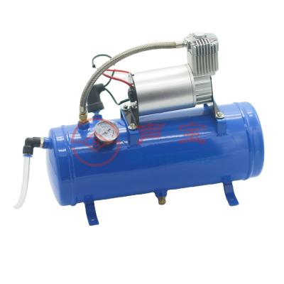 China New Arrivals 12v Car Bus Truck Air Horn Compressor Train Kit For Pick Horns Trucks Train Horn Air Compressor Air Tank for sale