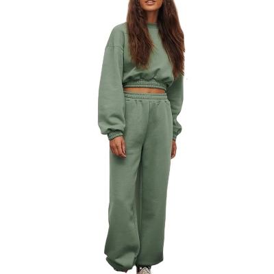 China OEM Sustainable Sustainable Women Apparel Hoodie Sets Fleece 2 Piece Set Sweatshirt Joggers Set Custom Hoodie for sale