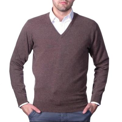 China Oversized Anti Wrinkle V-neck Long Sheath Pullover Cashmere Sweaters For Men for sale