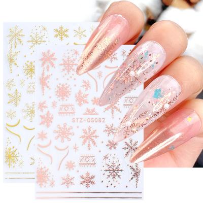 China Christmas NS991 Nail Art Designs Christmas Series Snowflake Snowman Flame Flower Sticker Decals for Nail Art Decoration for sale