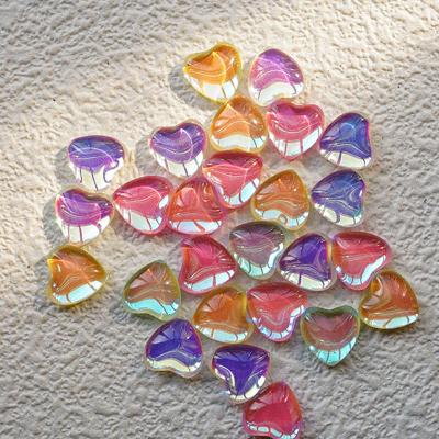 China ND531 Jewelry Colorful Nail Shape Heart Shape Nail Resin Colorful Heart Shape Jewelry For Nail Art Decoration for sale