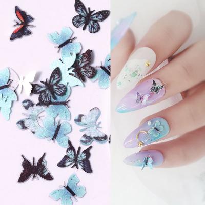 China Nail Art Decoration ND1221 Nail Art Designs 50 Pcs Colorful Butterfly 3D Flakes Sequin Jewelry For Nail Art Decoration for sale