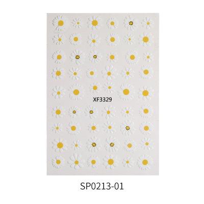 China Sun Flower XF3329-3337 Nail Art Designs Colorful Flower Daisy Foil Sticker Decals For Nail Art Decoration for sale