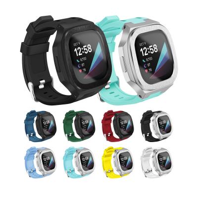 China HUALIMEI Sport Fashion / Case + Band For Fitbit Versa 3 / Fitbit Rugged Sense Cover Device With Glass Screen for sale