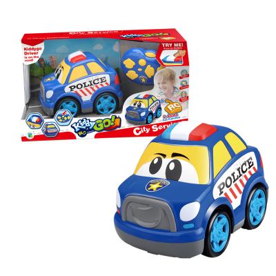 China Colorful Kid Go! Full Function 2.4G Remote Control Car Baby Cartoon Car City Service RC Police Car 19cm Durable Baby Toys for sale