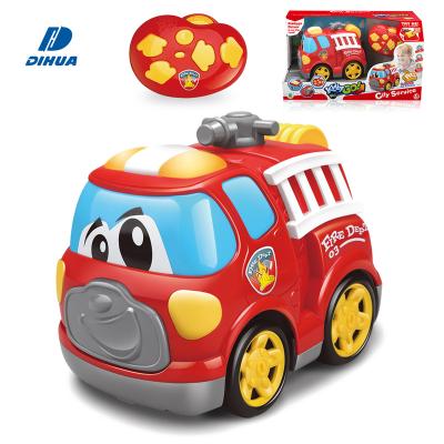 China Colorful Kid Go! Full Function 2.4G City Service Baby Car Long Lasting Battery Car Cartoon Remote Control Fire Truck For Kids for sale