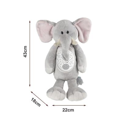 China Elephant Plush Toy Comfort Baby Comforter Elephant Soft Toys Sleep Calming Toy with Spotlight for Baby Soft Calming for sale