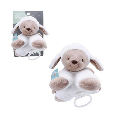 China Soother Soft Sheep Animal Kids Baby Comfort Toys Baby Soothe Baby Toys Plush Comforter Soothing Toy for sale