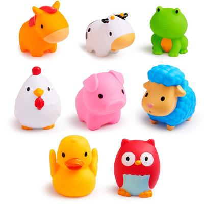 China Toy Safety Colorful Bath Squirters Silicone Baby Bath Squirters Squirting Wet Toys Squirtin Water Animal Toy for Toddler Kids for sale