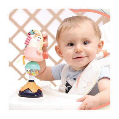 China Cartoon Customized Shape Cartoon Animal Baby Toys Baby Rattle With Suckler Hand Exercise Game Early Educational for sale