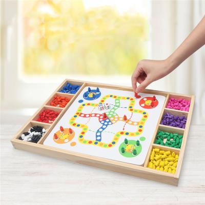 China Montessori Wooden Hot Selling Colorgul Toys Colorful Baby Toys Multifunctional Game Box Wooden Educational Toys for sale