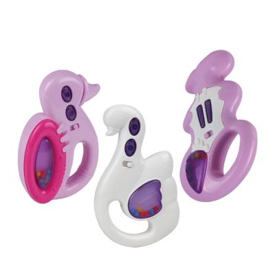 China Toy With Sound Baby Shaker Musical Glow Musical Instruments Toy Chinese Supplier New Fashion Cartoon Glow Rattle Shaker for sale