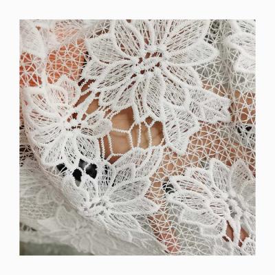 China High Quality Fire Retardant Polyester Chemical French Wedding Lace Embroidery African Fabric for sale