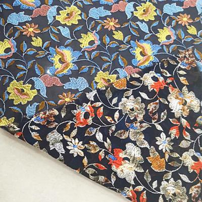 China Fire Retardant Special Stable Printing Embroidered Lace Fabric For Dresses Brands for sale