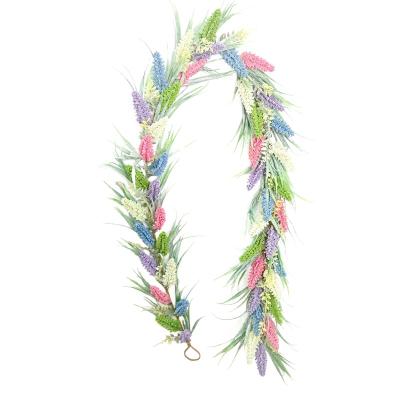 China Wedding Party 6 FT Multi Colorful Foam Lavender Vine Artificial Onion Grass Decorative Garland For Outdoor Decoration for sale