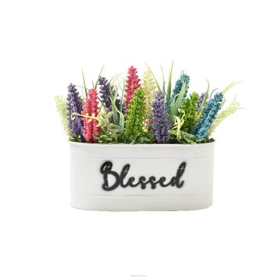 China Wedding Party 10 Inch Colored Lavender Bonsai Decorative Flowers For Home Office Decor for sale