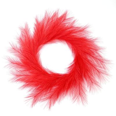 China Fibre 22 Inch Pampas Wreath Fluffy Artificial Feathers Grass Wedding Decor for sale