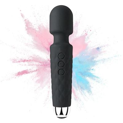 China Silicone+ABS Food Grade Soft Masturbator Mini Powerful Vibrating Wand 20 Frequency Vibrator Female Masturbation Stick Silicone Woman Vibration for sale