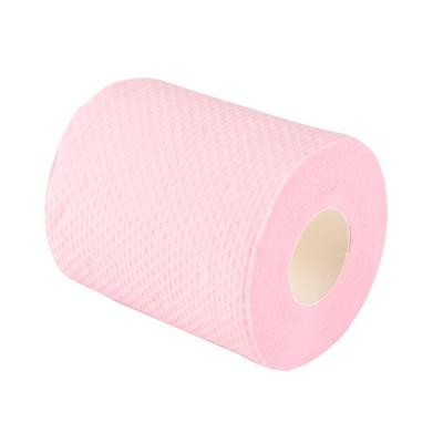 China High Quality Custom Absorbent Pink Eco - Friendly Recycle Soft 2 Ply Toilet Paper Bathroom Tissue for sale