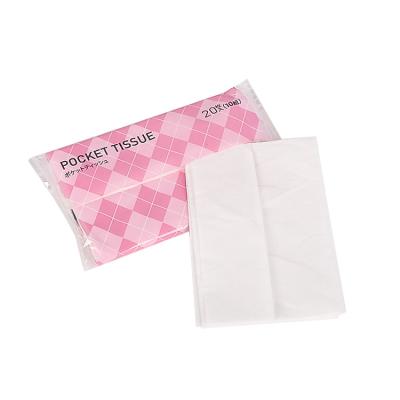 China Eco-friendly wholesale mini printed disposable facial tissue soft pack virgin pulp 2ply pocket facial tissue paper pack for sale