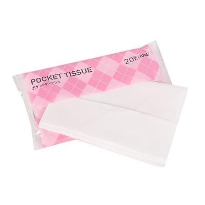 China Wholesale Custom Eco-friendly Logo Design Pocket Handkerchief Mini Package Facial Tissue Pouch Virgin Pulp 2Ply Pouch Facial Tissue Paper Package for sale