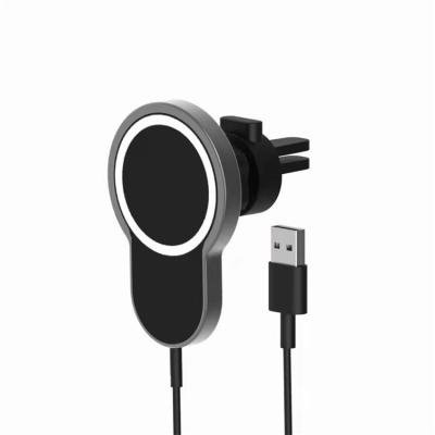 China Magnetic Qi USB C Car Charger For Car For iPhone Original Cells Smart Wireless Chargers Phone Mount 15W 10W Type-C Mount Magnetic USB C Car Qi Charger For Car For Phone iphone 12 13 for sale