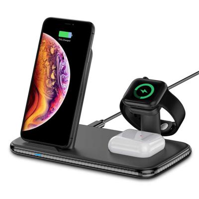 China Smart Watch 4 in 1 Portable Multifunctional Qi Chargers 15w Wireless Charger Compatible For Samsung Apple iPhone 12 13 iWatch Airpods Pro for sale