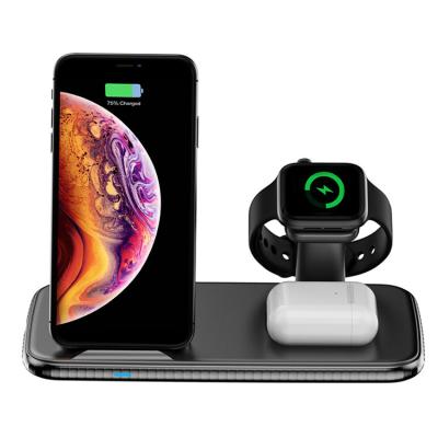 China Smart Watch 15W Smart Watch Mobile Earbuds Phone i Qi Wireless Portable Charger Compatible For Samsung Apple iPhone 12 13 iWatch Airpods Pro for sale