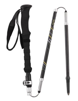 China Canes for Backpacking Natural Wood Handle Folding Trekking Hiking Poles Drag Cane Adjustable Foldable Lightweight Aluminum Canes for Senior for sale