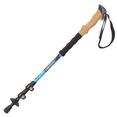 China 2020 New Style 3 Sections 7075 Plastic Lightweight External Quick Lock Durable Aluminum Trekking Outdoor Poles for sale