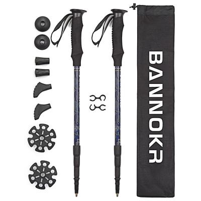 China Outdoor High Quality Trekking Poles 2021 Telescopic Carbon Fiber Folding Hiking Poles Trekking Poles for sale