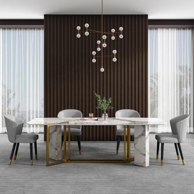 China Marble Dining Room Dining Table Set Sinter Modern Stone Base Marble Top Dining Tables for sale