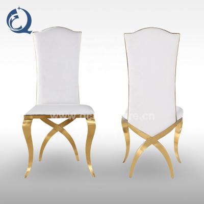 China Stable Dining Room Furniture High Back Black PU Dining Chair Modern Luxury Dining Chair for sale