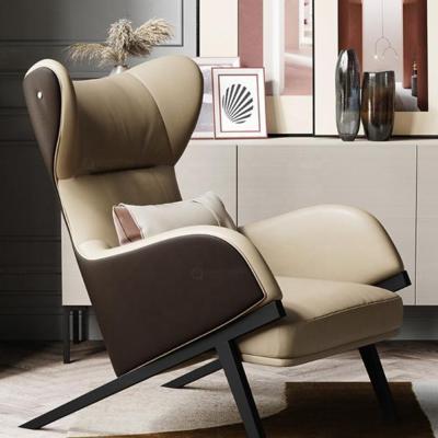 China Nordic Upholstered Modern Cabinet PU Leather Armchair Leisure Chair Living Room Leisure for sale