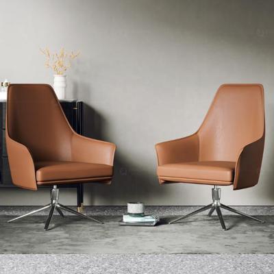 China Modern Design Faux Rotating Chair Leisure Office Leisure Leather Rotating Chair for sale