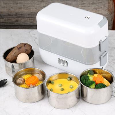 China Portable Soup Stew Pot Heater Electric Heating Box Mini Household Meal Container Lunch Box Oatmeal Food Warmer for sale