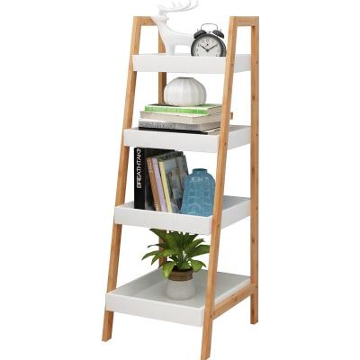 China Multifunctional Viable Bookshelves Rack Organizer Bamboo Frame for sale