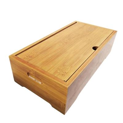 China Viable bamboo storage box with lid for sale