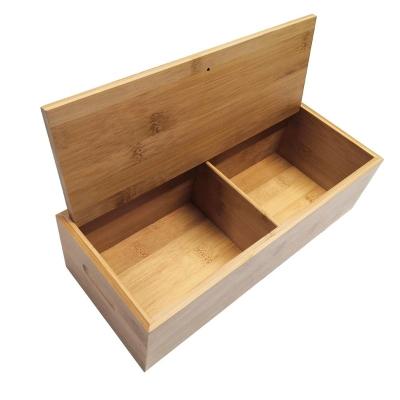 China Viable wholesale bamboo storage box with lid for sale