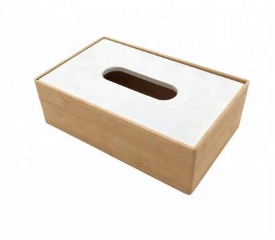 China Contemporary High Quality Bamboo Tissue Napkin Holder Organizer Box for sale