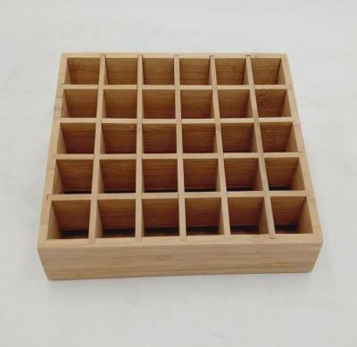 China Sustainable Bamboo Lipstick Organizer Box for sale