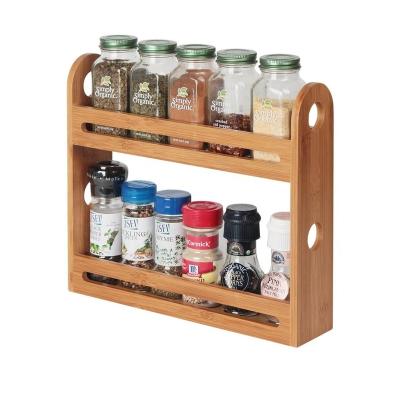 China Eco-Friendly Sustainable Bamboo Spices And Seasonings Rack Organizer For Countertop for sale